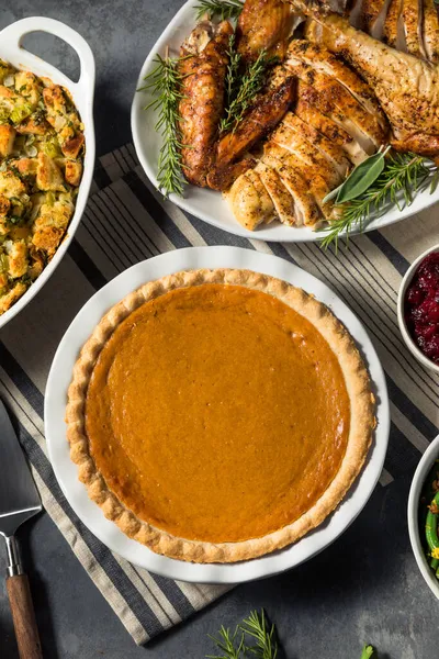 Healthy Homemade Thanksgiving Day Pumpkin Pie Ready Eat — Stock Photo, Image