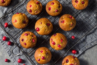 Portakal Suyuyla Ev Yapımı Kahvaltı Kızılcık Kekleri