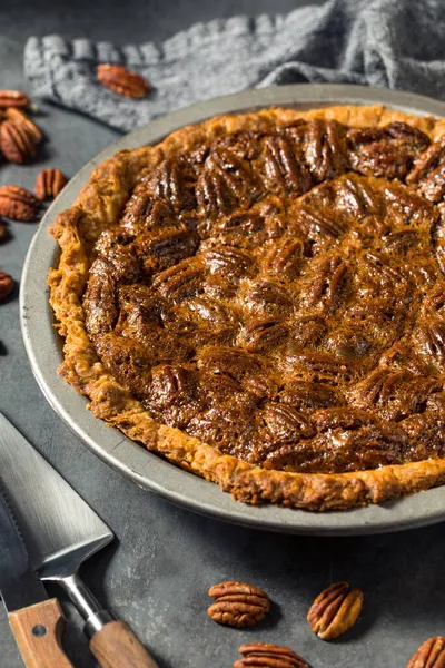 Pastel Pecan Navidad Hecho Casa Listo Para Comer —  Fotos de Stock