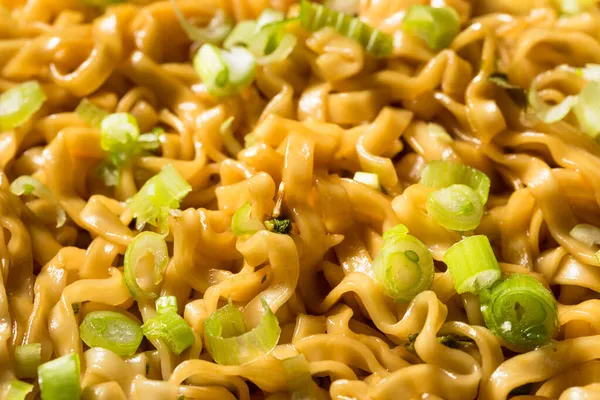 Homemade Asian Soy Scallion Noodles Sesame — Stock Photo, Image