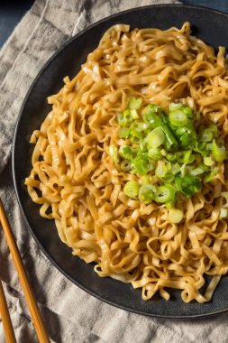 Ev yapımı Baharatlı Soya Sosu Eriştesi Yemeye Hazır