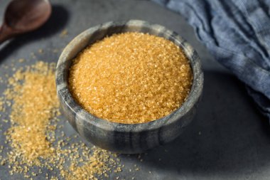 Çiğ Kahverengi Organik Demerara Şeker Kasesi