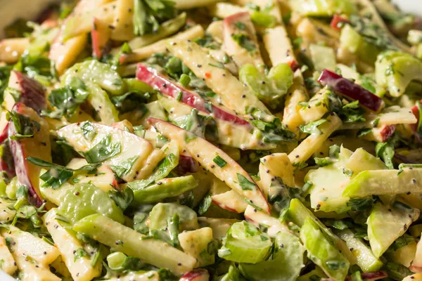 Biologische Zelfgemaakte Appelklauwsalade Een Schaal — Stockfoto