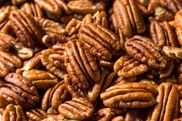 Raw Brown Oranic Pecan Nuts Bowl — Stock Photo, Image