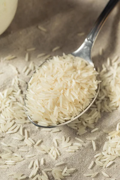 Arroz Basmati Orgânico Branco Seco Pronto Para Cozinhar — Fotografia de Stock