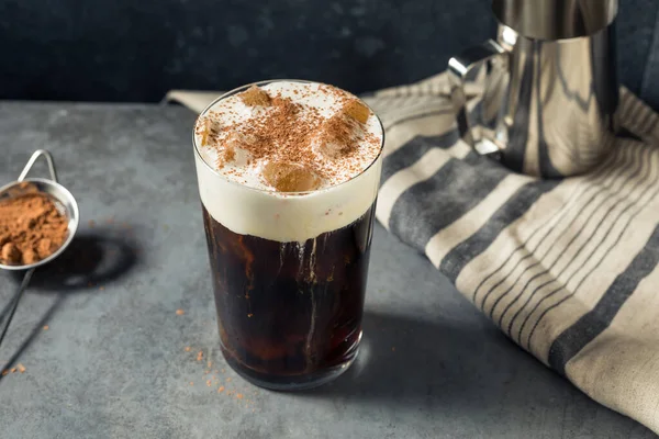 Hemlagad Espresso Ice Einspanner Kaffe Med Vispgrädde — Stockfoto