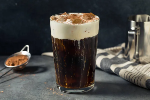 Zelfgemaakte Espresso Iced Einspanner Koffie Met Slagroom — Stockfoto