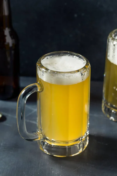Froid Rafraîchissant Bière Bière Bière Bière Dans Une Tasse Prête — Photo