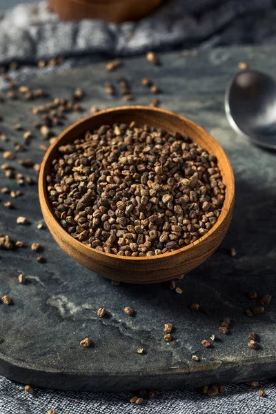 Healthy Raw Organic Cardamom Seeds Bowl — Fotografia de Stock