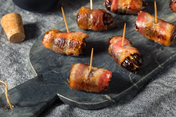 Zelfgemaakte Spek Verpakt Data Klaar Eten — Stockfoto