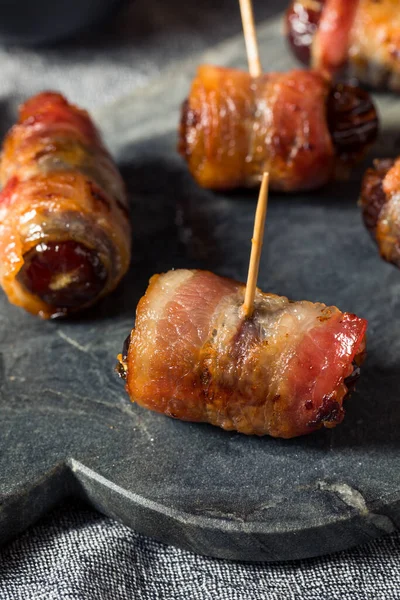 Zelfgemaakte Spek Verpakt Data Klaar Eten — Stockfoto