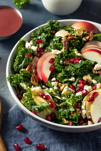 Salada Maçã Caseira Romã Outono Com Couve — Fotografia de Stock