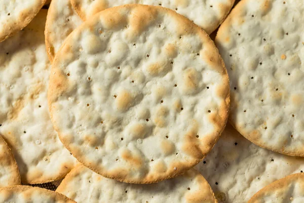 Friska Runda Bordet Vatten Kex Med Salt — Stockfoto