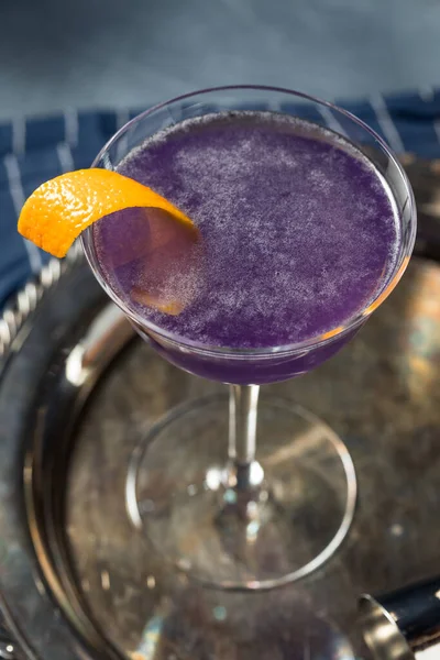 Cocktail Lírio Água Refrescante Frio Com Triple Sec Creme Violette — Fotografia de Stock
