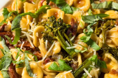 Basil ve Domatesli ev yapımı İtalyan Makarnası