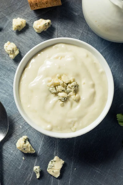 Hecho Casa Orgánica Azul Queso Vestirse Tazón — Foto de Stock