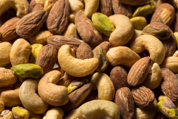 Geroosterde Zout Assorted Nut Mix Met Cashewnoten Amandelen — Stockfoto