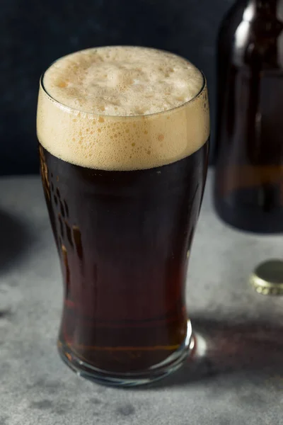 Bebida Fria Brown Ale Lager Copo Cerveja — Fotografia de Stock