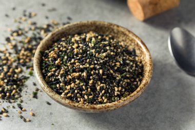 Çiğ Organik Furikake Baharat Susam Tohumu ve Yosun