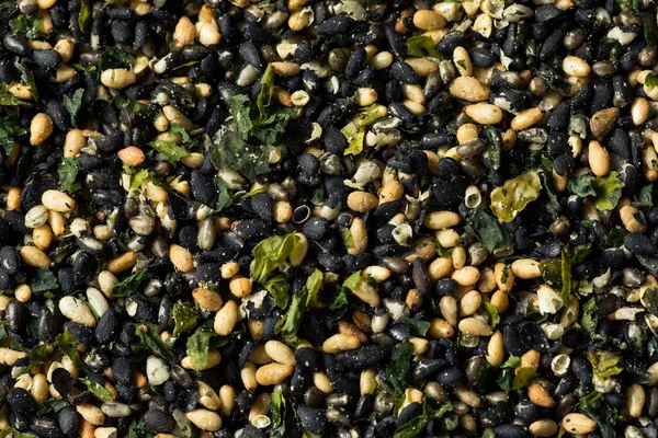 ローオーガニックふりかけゴマと海藻で味付けスパイス — ストック写真