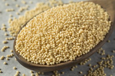 Çiğ Organik Millet Tanesi Pişirmeye Hazır