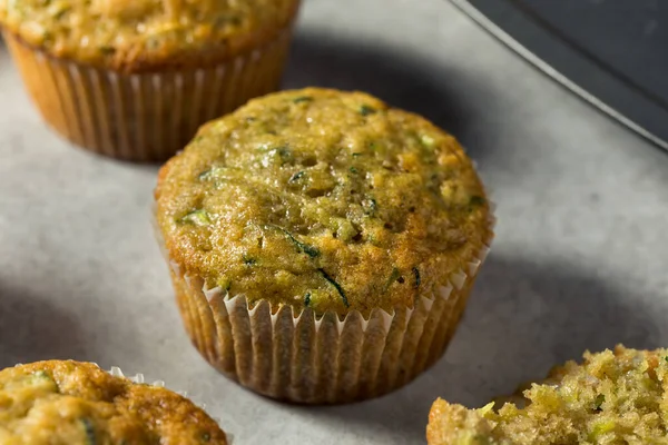 Muffin Zucchine Dolci Fatti Casa Pronti Mangiare — Foto Stock