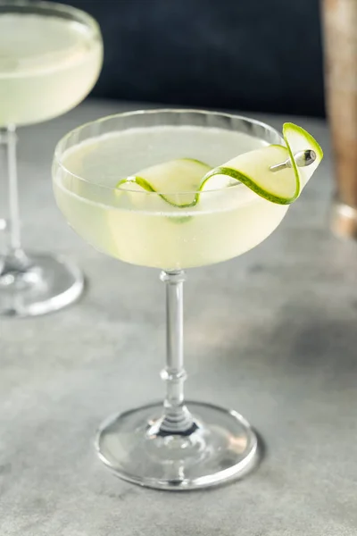 Buzy Refreshing Cold Saketini Cocktail Sake Cucumber — 스톡 사진