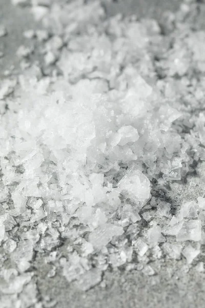 Biologische Rauwe Flakey Sea Salt Een Schaal — Stockfoto