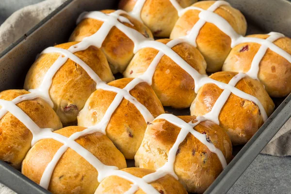 Casă Paști Hot Cross Buns Pentru Paști — Fotografie, imagine de stoc