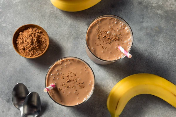 Здорова Саморобна Шоколадна Цукерка Банана Склянці — стокове фото