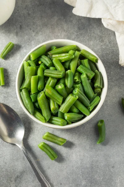 Frijoles Verdes Vapor Orgánicos Tazón — Foto de Stock