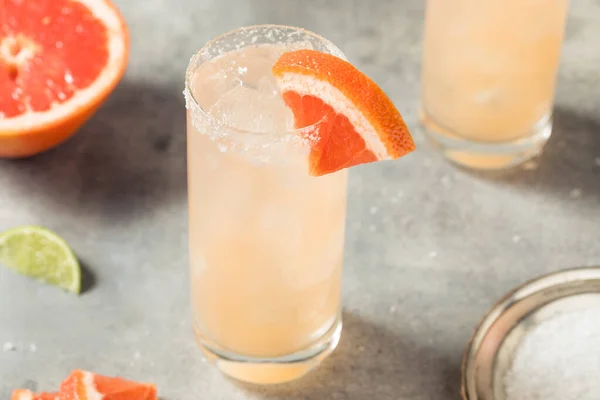 Koude Verfrissende Tequila Paloma Cocktail Met Grapefruit Zout — Stockfoto