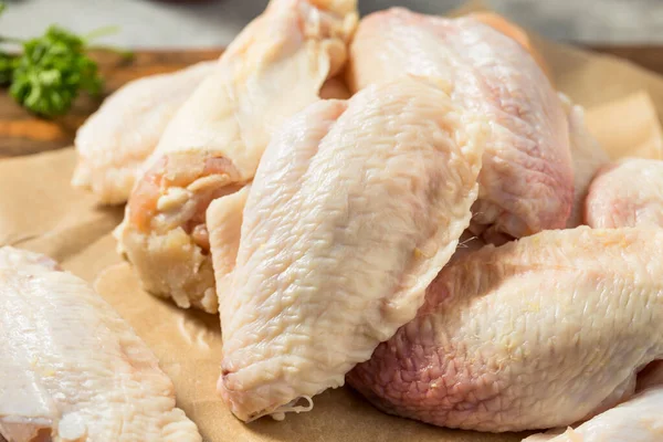 Raw Organic Cut Chicken Wings Ready Cook — Photo