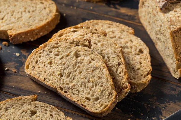 Homemade Fresh Wheat Bread Loaf Whole Grain — стоковое фото