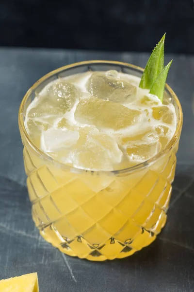 Homemade Boozy Pineapple Margarita Lime Tequila — 스톡 사진