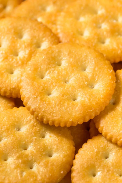 Galletas Redondas Crujientes Saladas Listas Para Comer —  Fotos de Stock