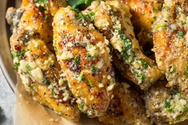 Homemade Fried Parmesan Chicken Wings Dipping Sauce — Foto Stock