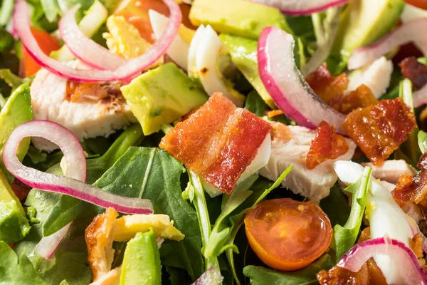 Homemade Healthy Green Goddess Cobb Salad Chicken Bacon Avocado — Foto Stock