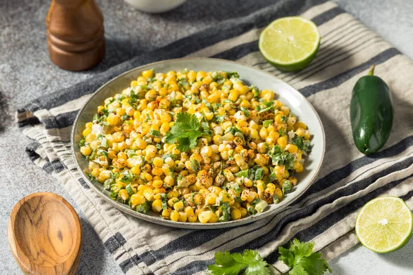 Homemade Mexican Street Corn Esquites Lime Chili — Photo