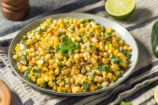 Homemade Mexican Street Corn Esquites Lime Chili — Photo
