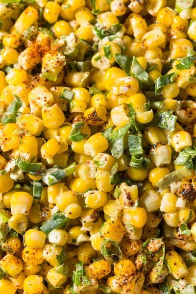 Homemade Mexican Street Corn Esquites Lime Chili — Stock Photo, Image