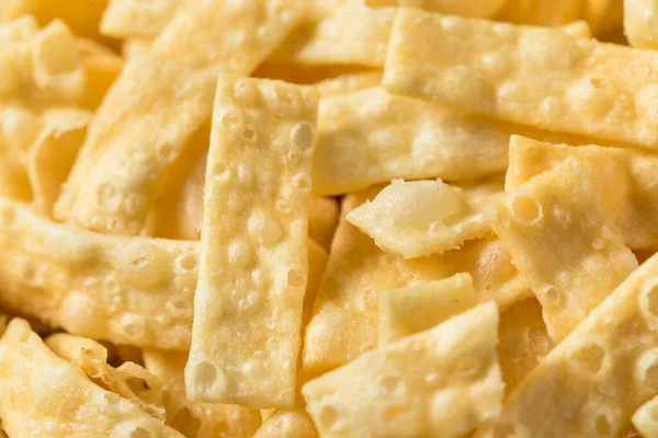 Homemade Fried Wonton Strips Bowl — Stock Photo, Image