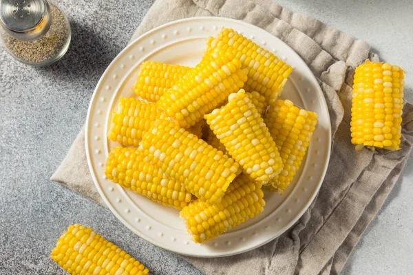 Homemade Steamed Sweet Corn Cob Butter — Stock Photo, Image