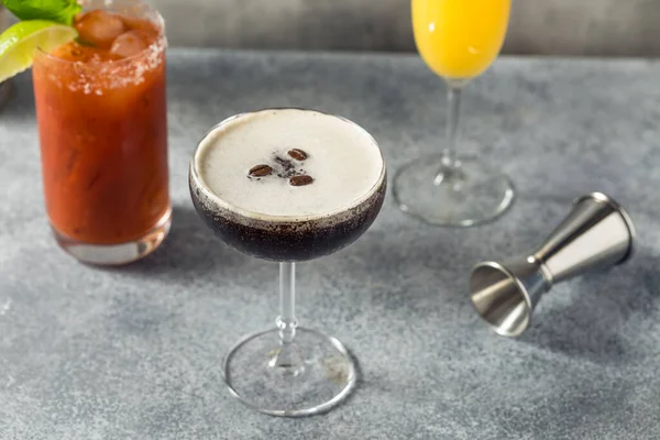 Cold Boozy Brunch Cocktails for Breakfast with Mimosa Espresso Martini and Bloody Mary