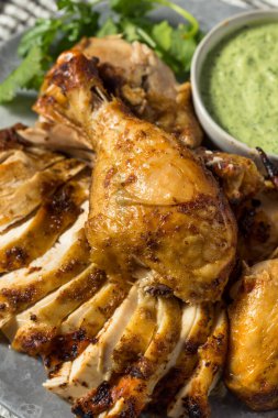 Aji Verde Sosu ve Pilavlı Ev Yapımı Peru Limonlu Tavuk