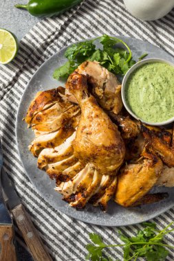 Aji Verde Sosu ve Pilavlı Ev Yapımı Peru Limonlu Tavuk