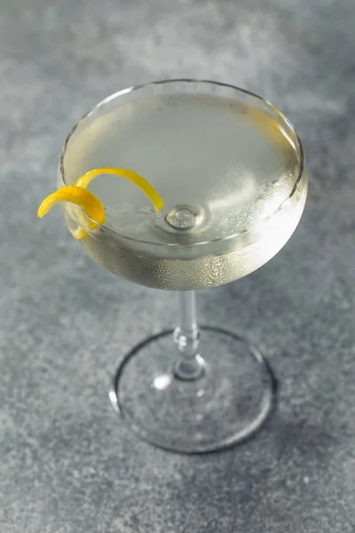 Gin Secco Alcolico Martini Limone Una Coupe — Foto Stock
