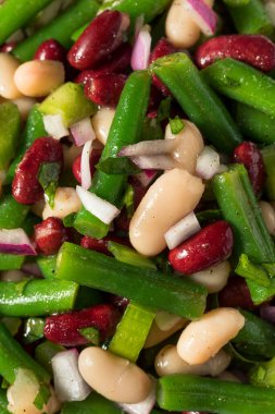 Yeşil Böbrek ve Cannellini ile Ev Yapımı Organik Üç Fasulye Salatası