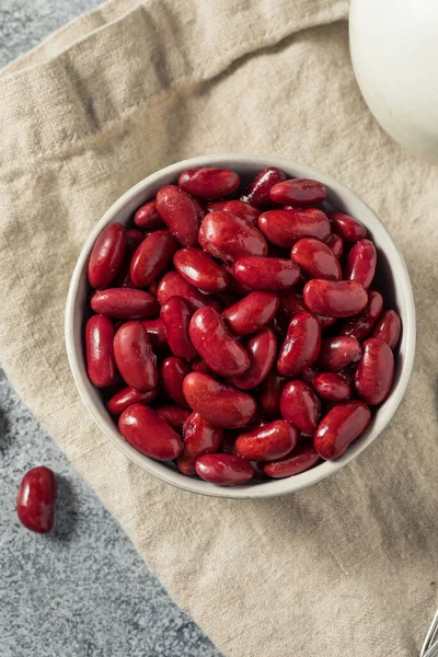 Bir kase çiğ kırmızı organik barbunya fasulyesi