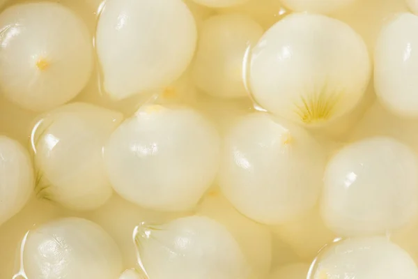 Sirke Soslu Organik Beyaz Kokteyl Soğanı — Stok fotoğraf